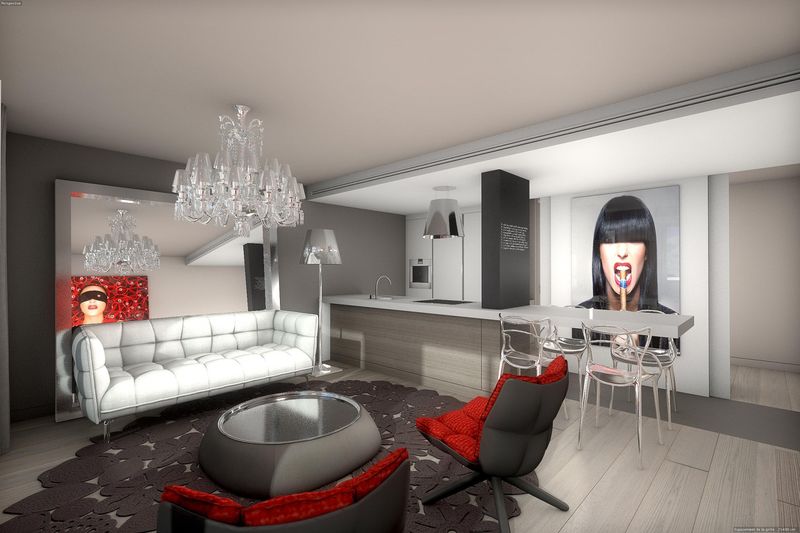 Projet 3D appartement design à Villeurbanne